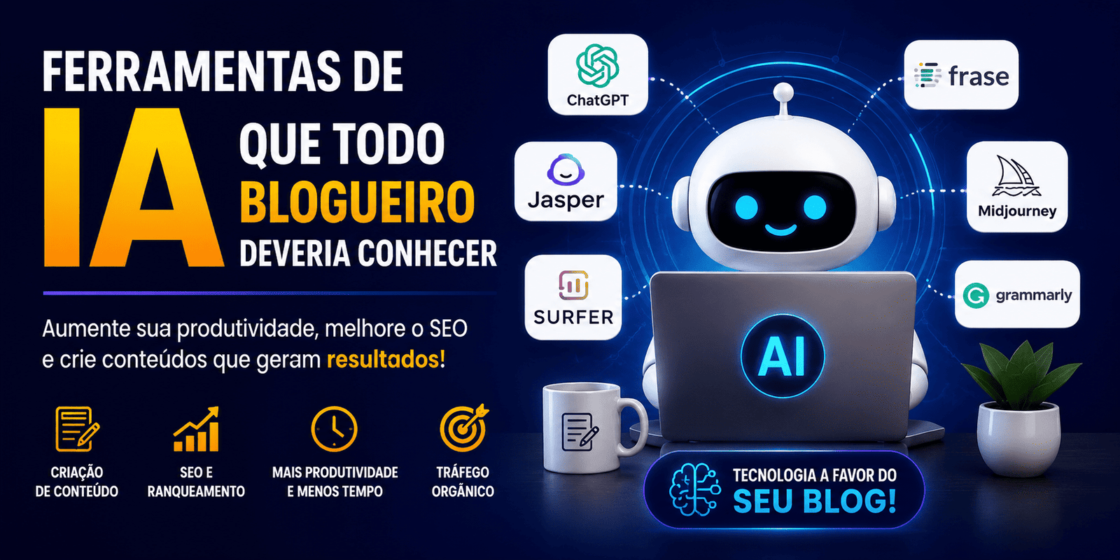 Ferramentas de IA que Todo Blogueiro Deveria Conhecer em 2026